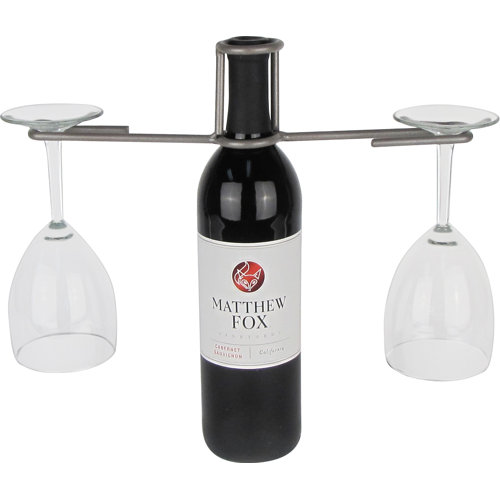 Metrotex Designs 1 Bottle Tabletop Wine Bottle & Glass Rack Wayfair
